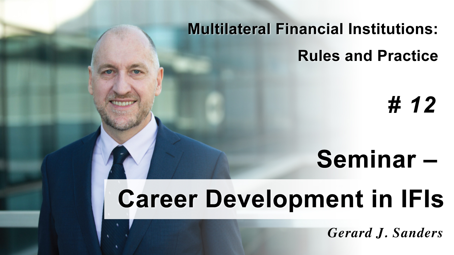 Seminar - Career Development in IFIs