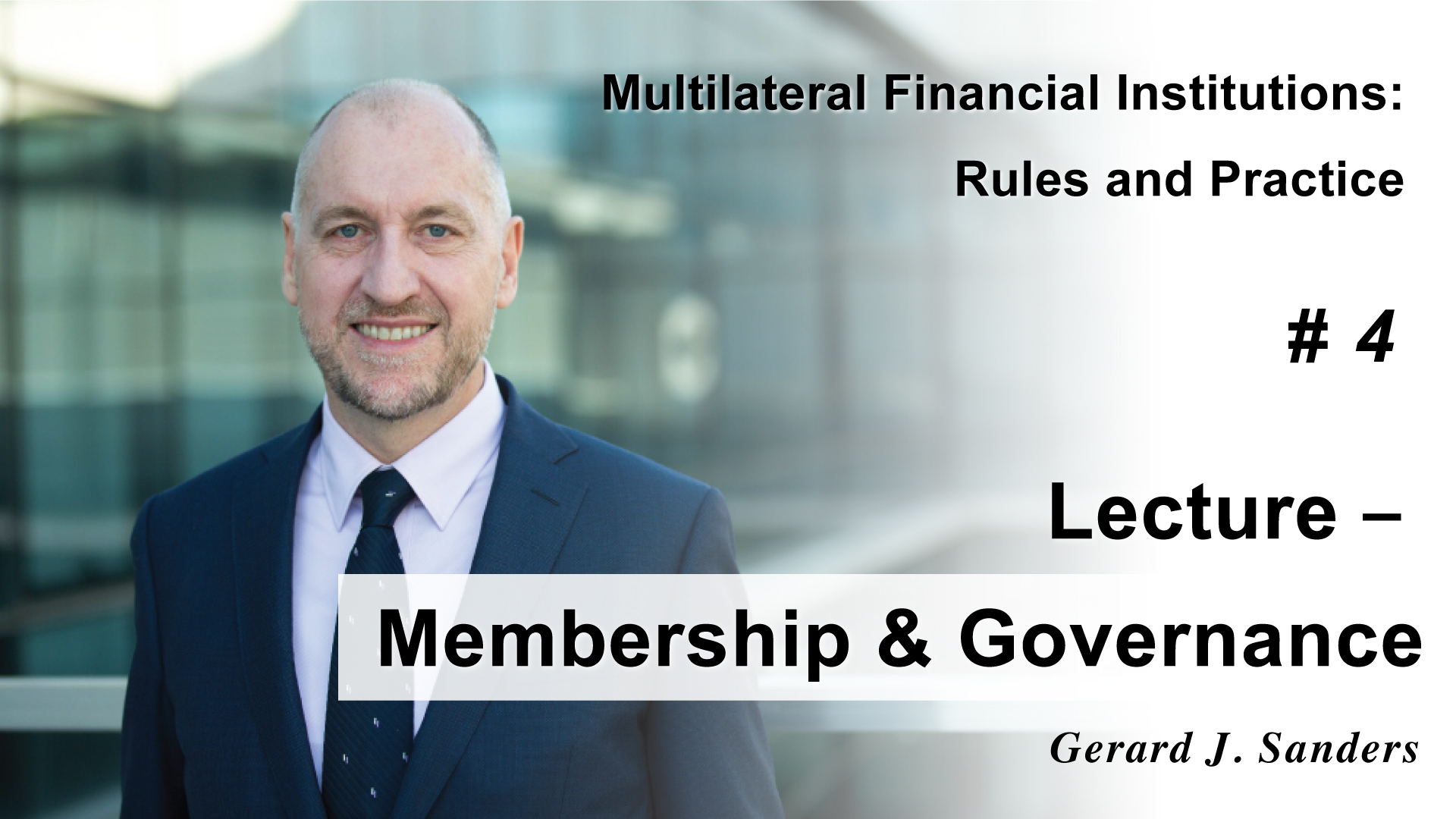 Lecture - Membership & Governance 