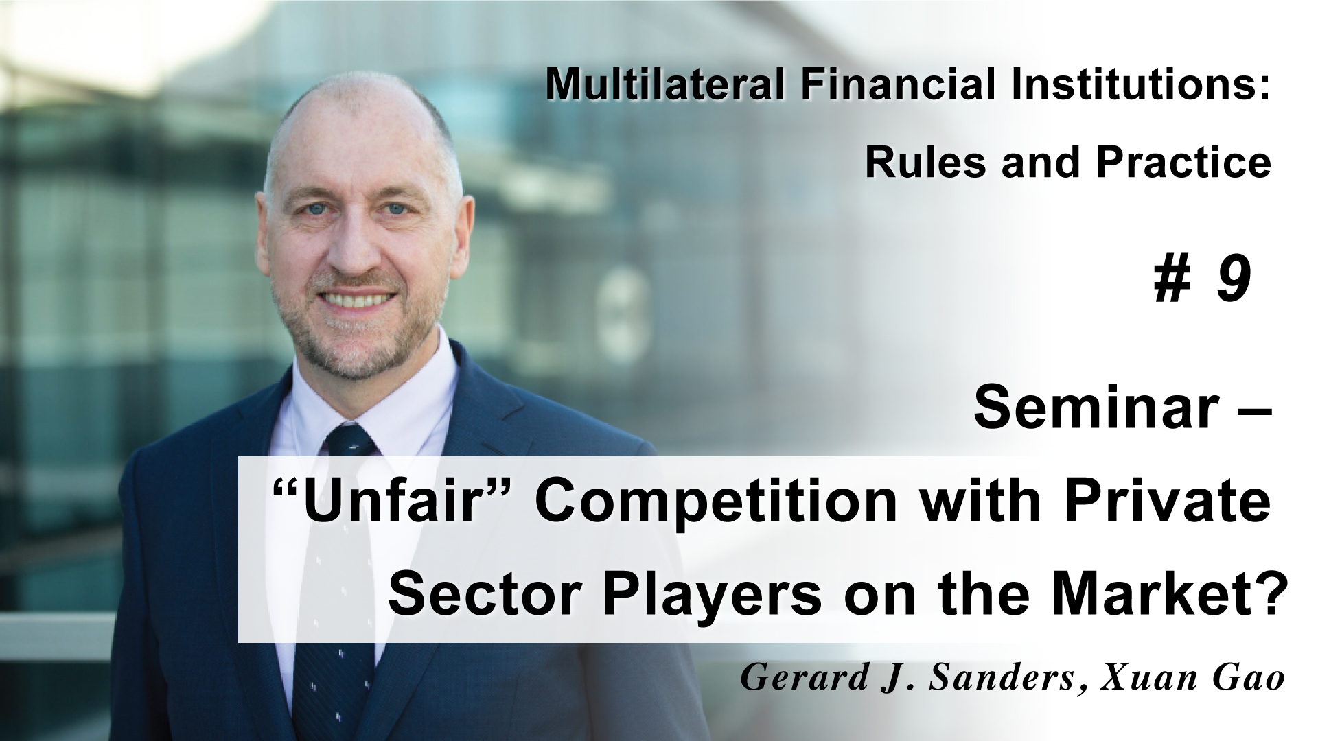 Seminar - “Unfair” Competition with Private Sector Players on the Market? 