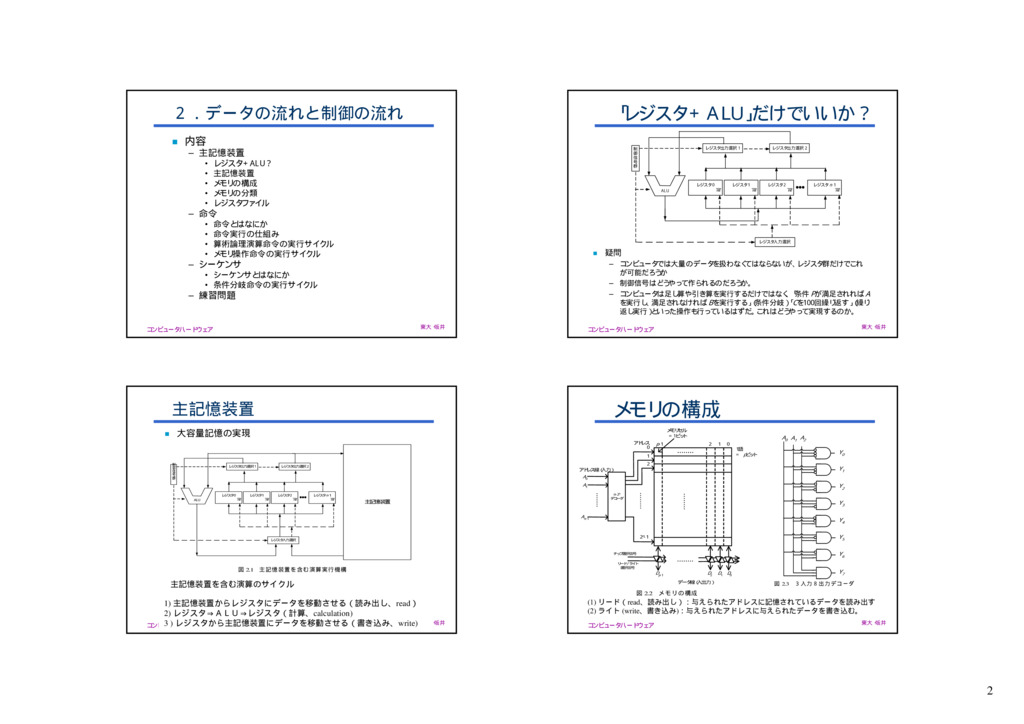 データの流れと制御の流れ | UTokyo OCW (OpenCourseWare)